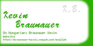 kevin braunauer business card